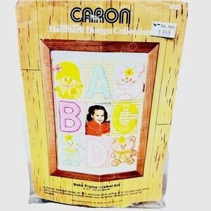 Caron Hallmark Baby Embroidery Kit Vintage 1978 Made In USA Personalized Sweet